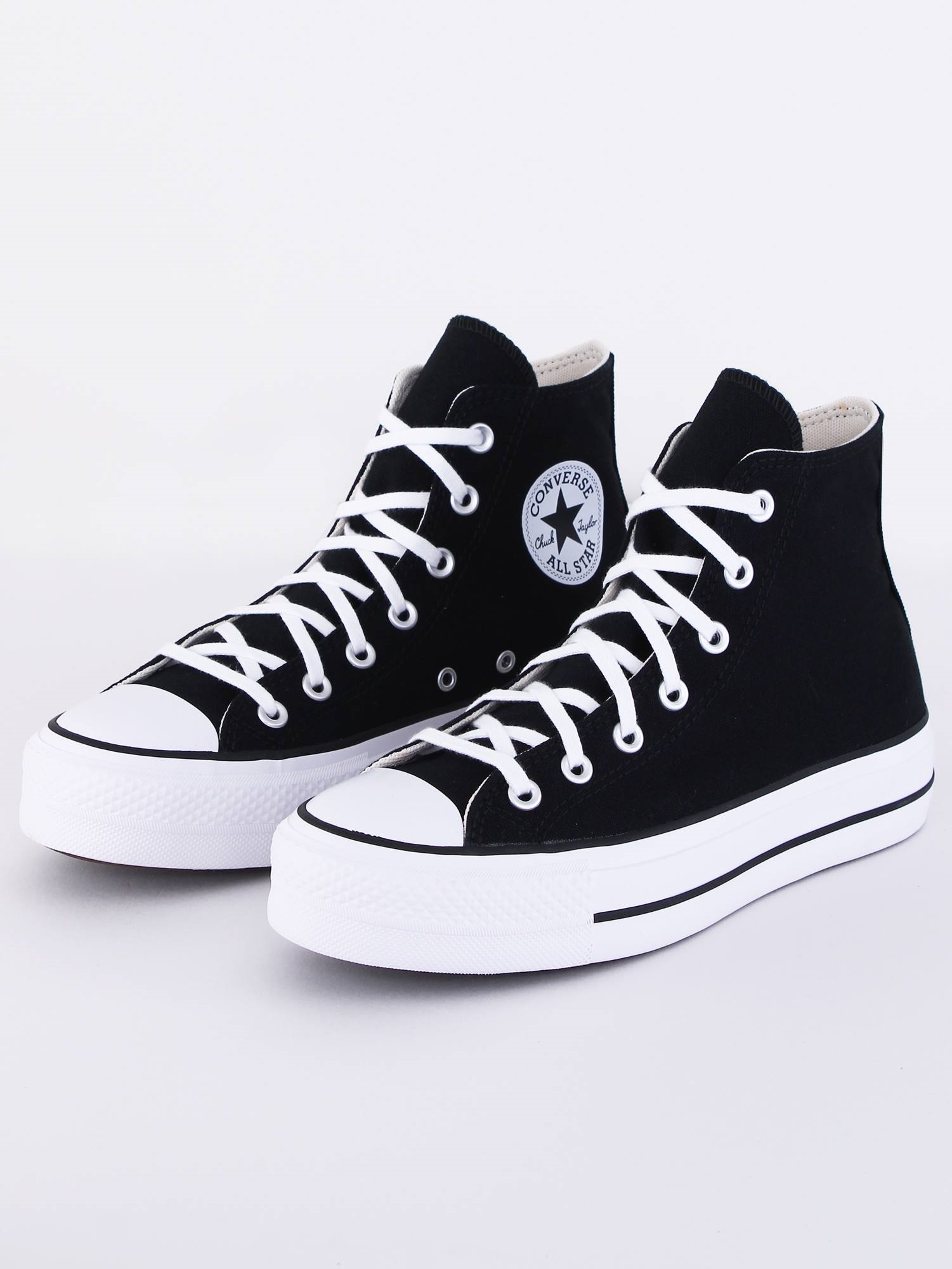 Converse Women's Black All Star Lift Hi Trainers, Size: 3