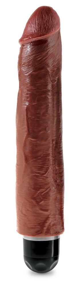 King Cock leiser Vibro-Dildo 25 cm | For Women | Flesh Brown