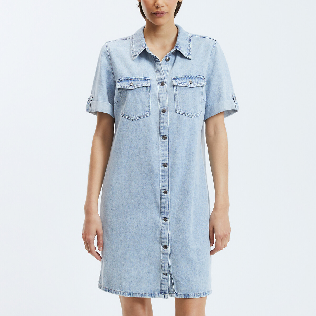 Vero Moda Denim Mini Shirt Dress