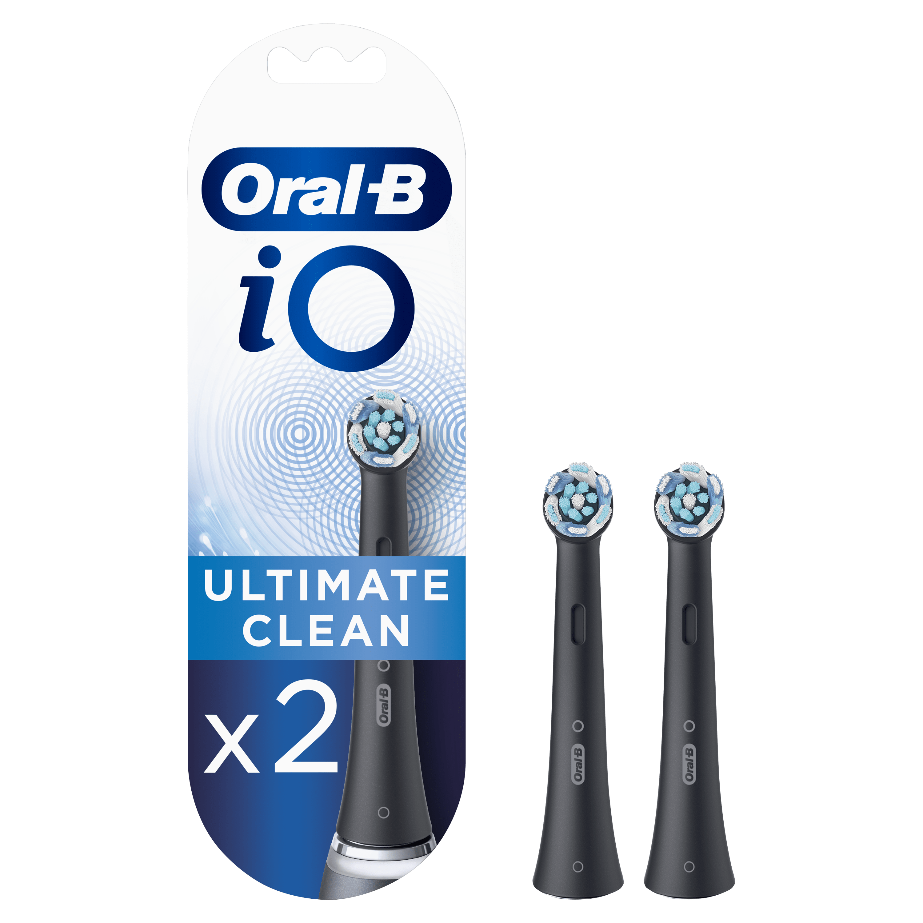 Oralb Oral-B iO Series Ultimate Clean Brush Heads Black 2 Pieces