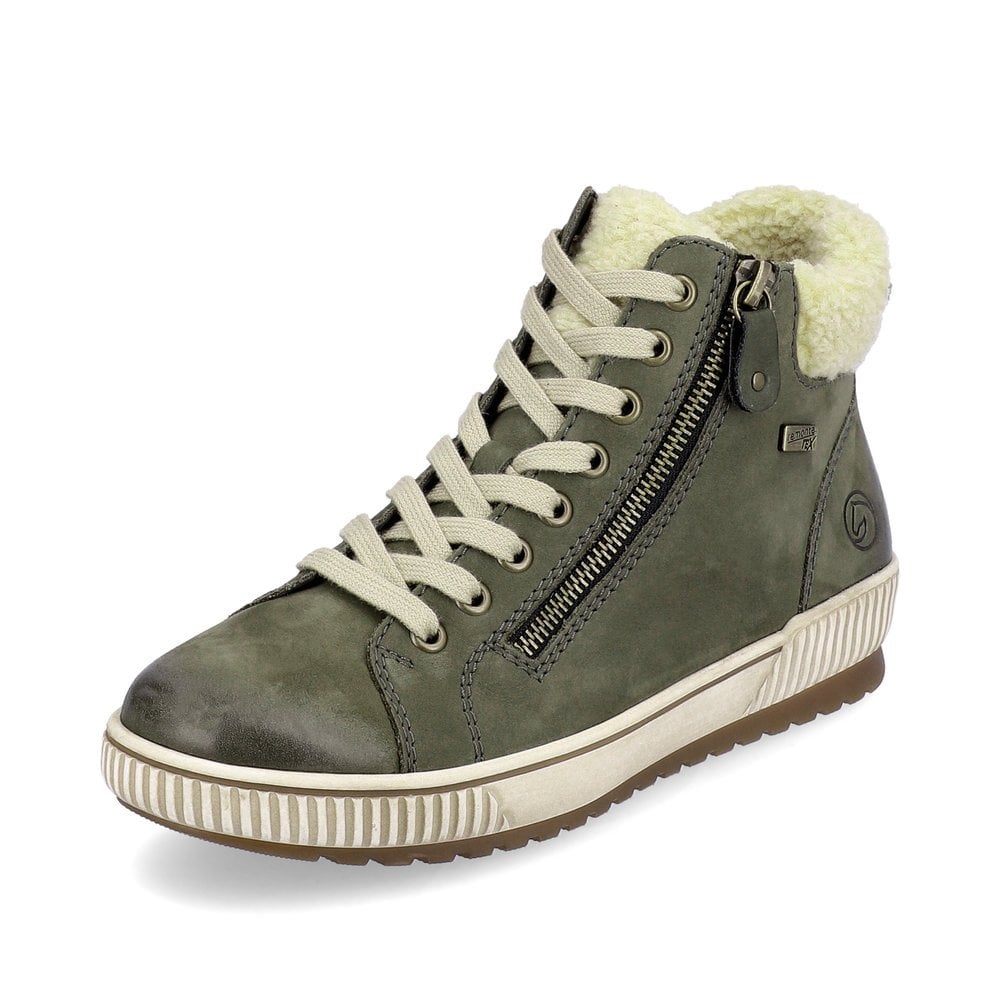 Remonte D0770-54 Ladies Green Zipper Boots Colour: Green, Size: 40