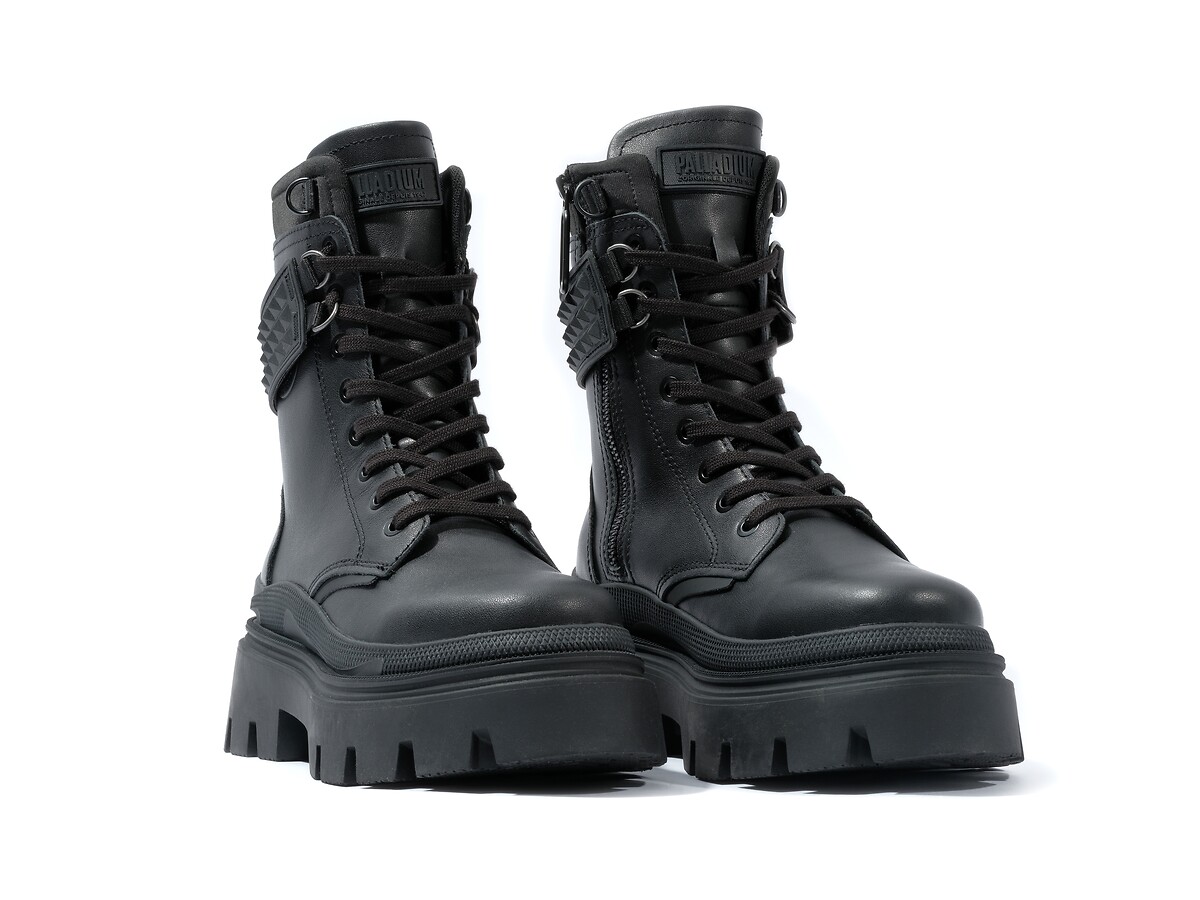 Pallasquad Lth Platform Ankle Boots In Leather