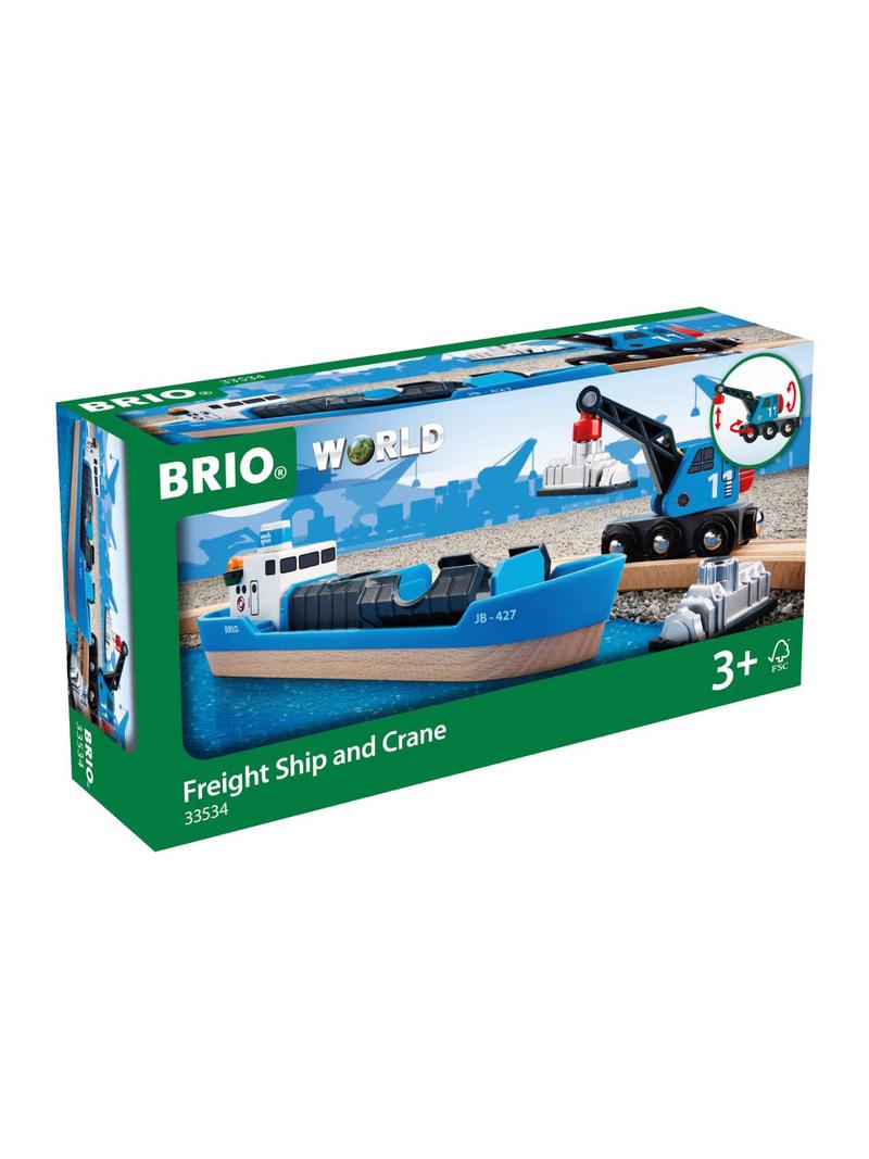 BRIO Container and Crane Wagon