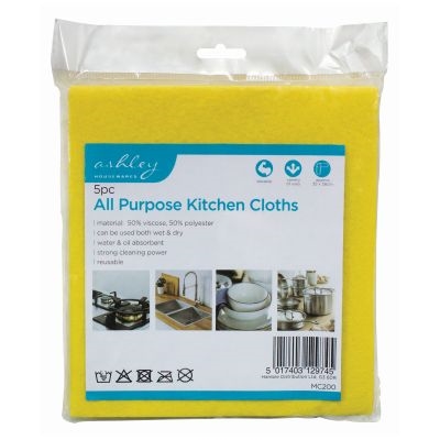 ASHLEY 5Pc All Purpose Kitchen Cloths