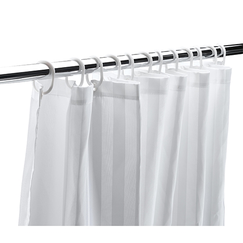 ALLIANCE Satin Stripe Shower Curtain 180cm x 180cm Ivory (Each)