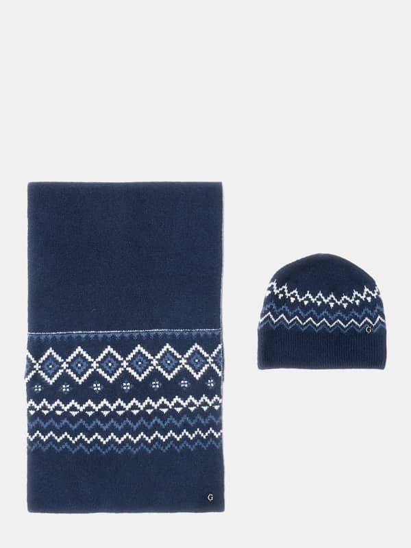 Set Berretto E Sciarpa In Misto Lana