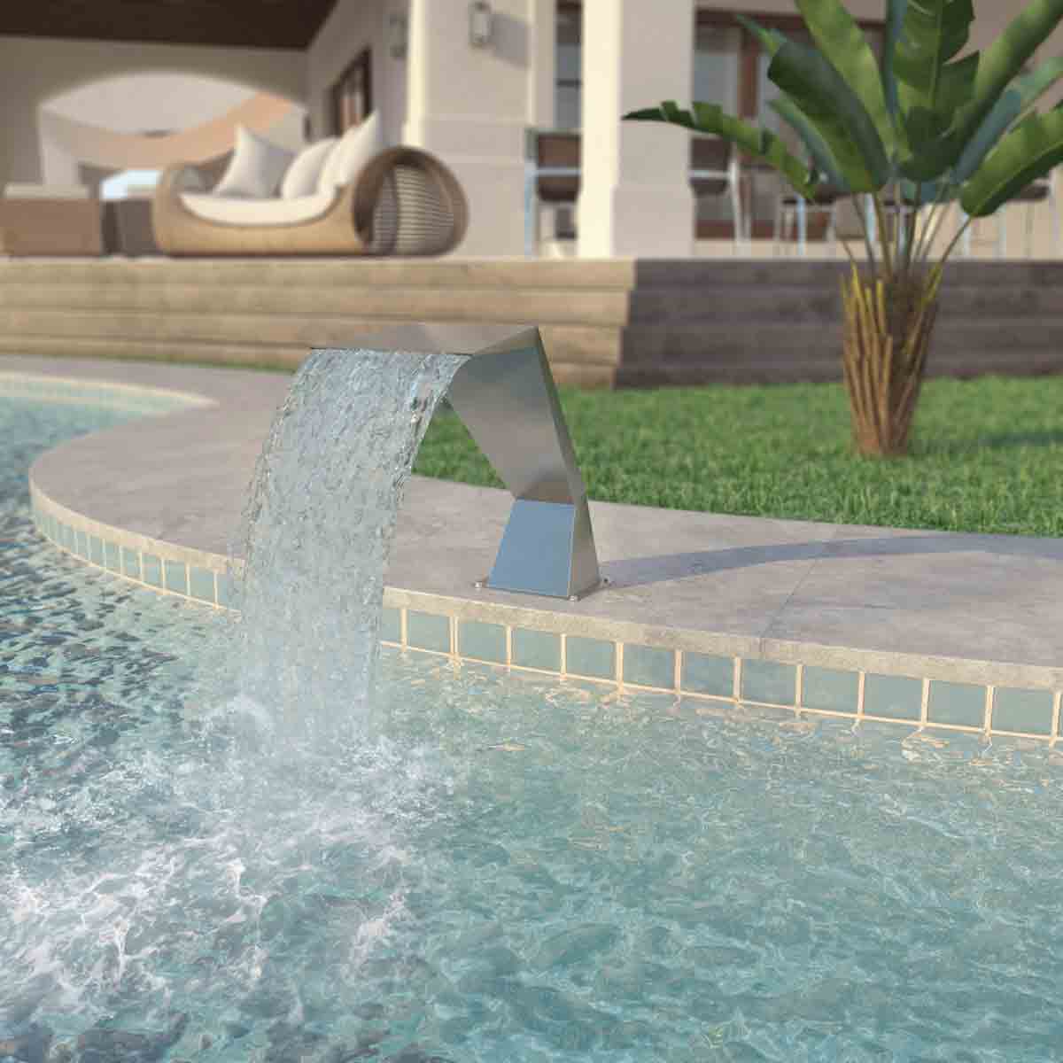 VidaXL Pool Fountain Stainless Steel 64x30x52 cm Silver
