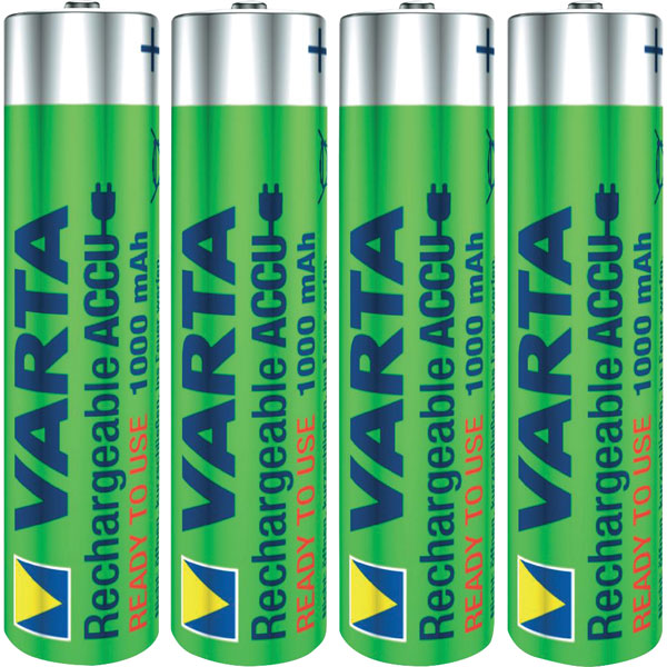 VARTA 1x4 Varta Rechargeable Accu AAA Ready2Use NiMH 1000 mAh Micro