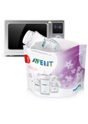 Philips Avent Microwave Steriliser Bag (5 Pack) SCF297/05 White / Purple Unisex
