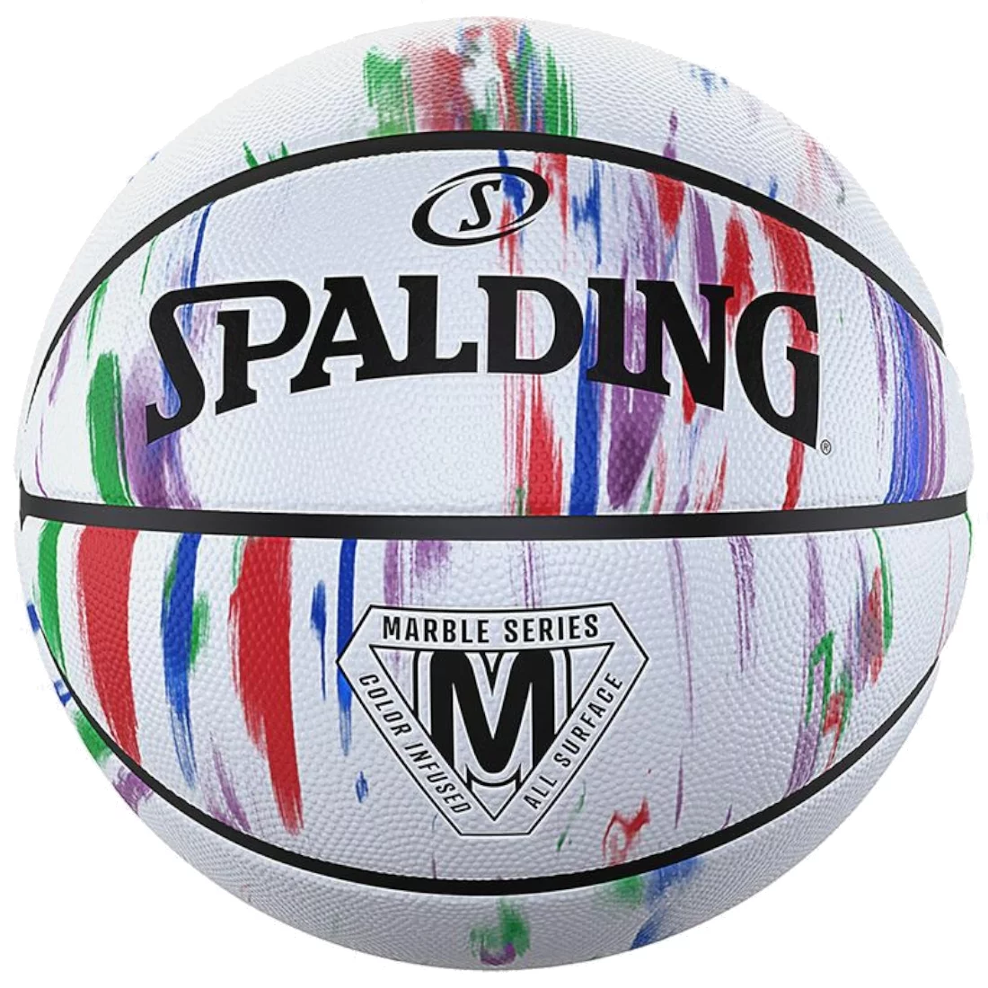 Spalding Marble Ball 84397Z, Unisex, Basketballs, white 7 white