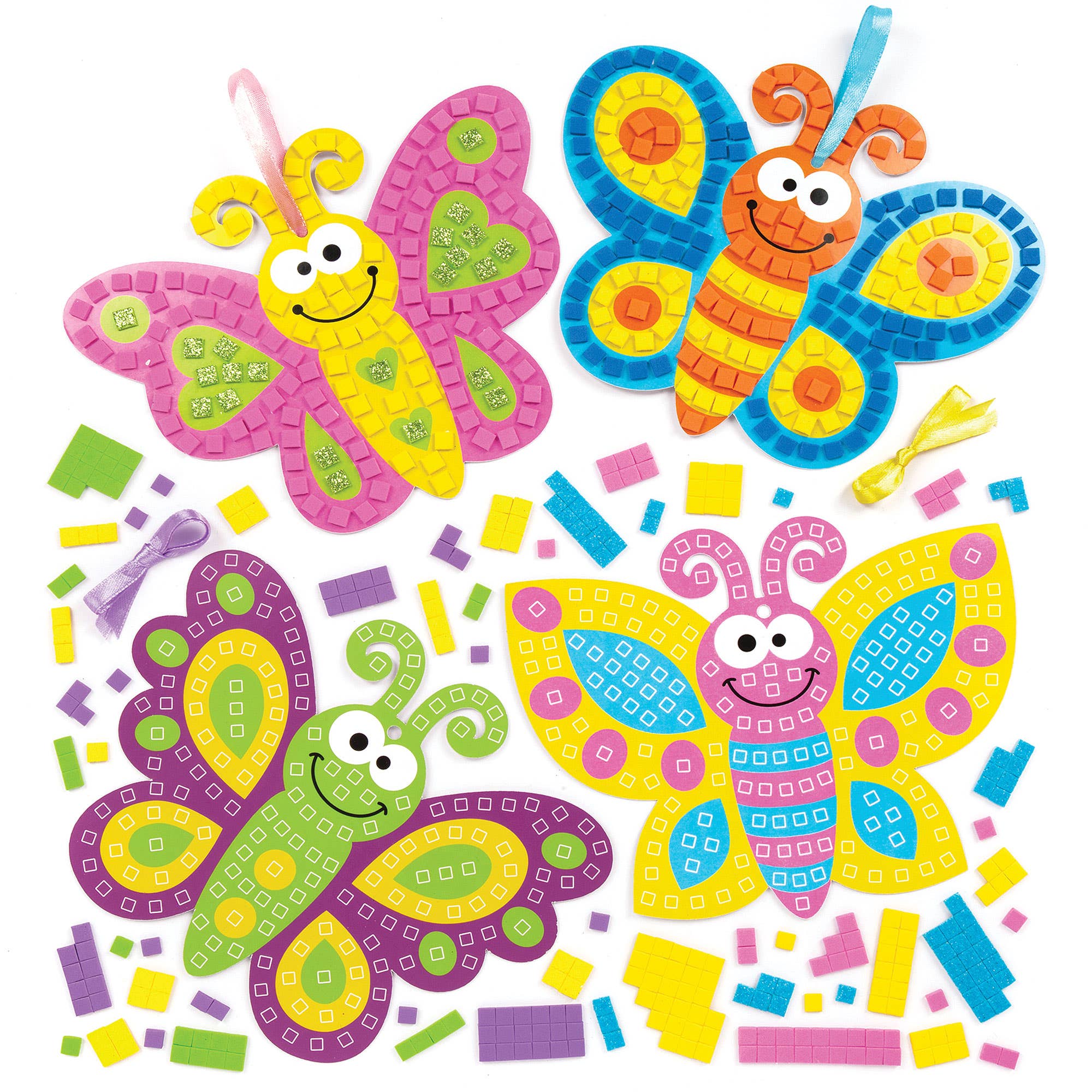 Baker Ross Mosaic Butterfly Kits (Pack of 4)
