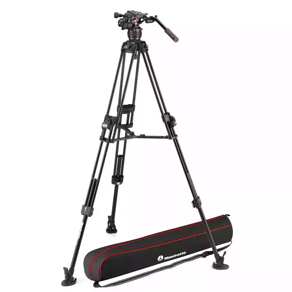  Videokopf Nitrotech 608 mit Stativ 645 Fast Twin Alu