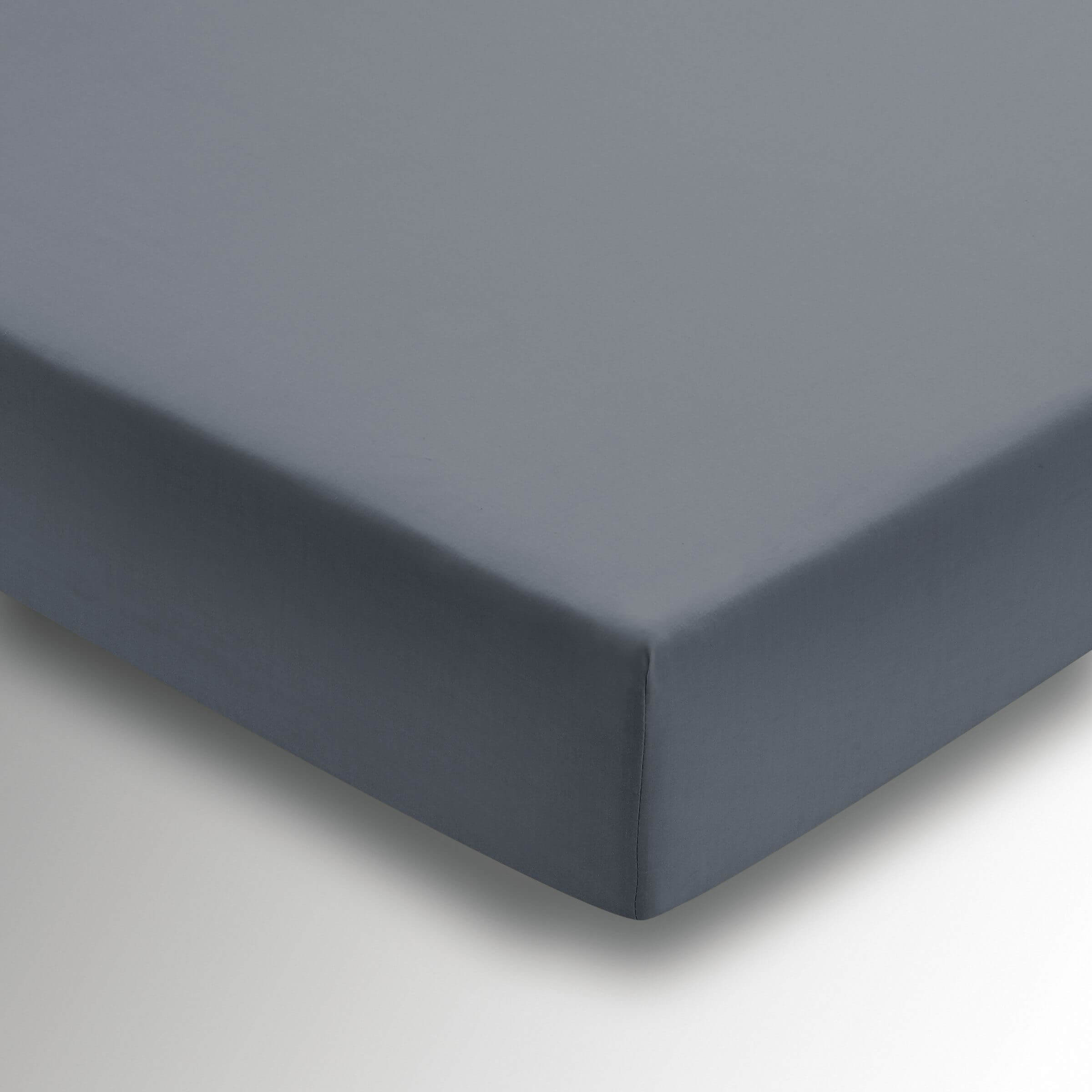  Plain Dye Percale Kingsize Extra Deep Fitted Sheet, Charcoal