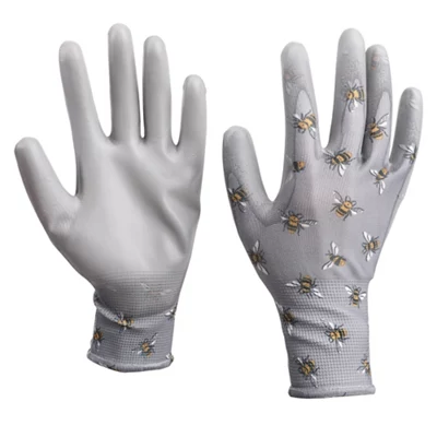 Verve Polyester & Polyurethane Grey Gardening Gloves Medium, Pair