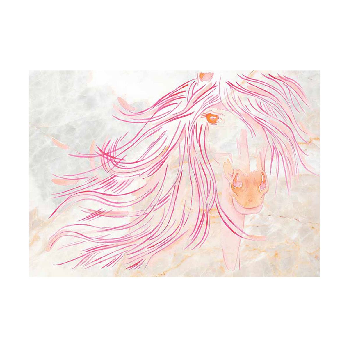 Deckled Edge Watercolour Art Prints - A4 - Sunset Mare