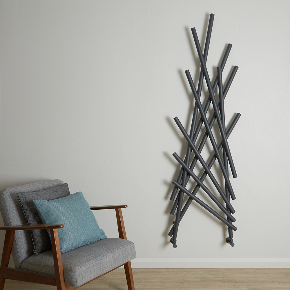 HudsonReed Lazzarini Way - Shanghai - Anthracite Designer Radiator - 1734mm x 567mm