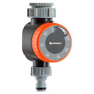 Gardena Water Timer: Automatic timer for faucets 26.5 mm (3/4 inch) or 33.3 mm (G1), flexible watering time (5-120 min), easy insertion thanks to