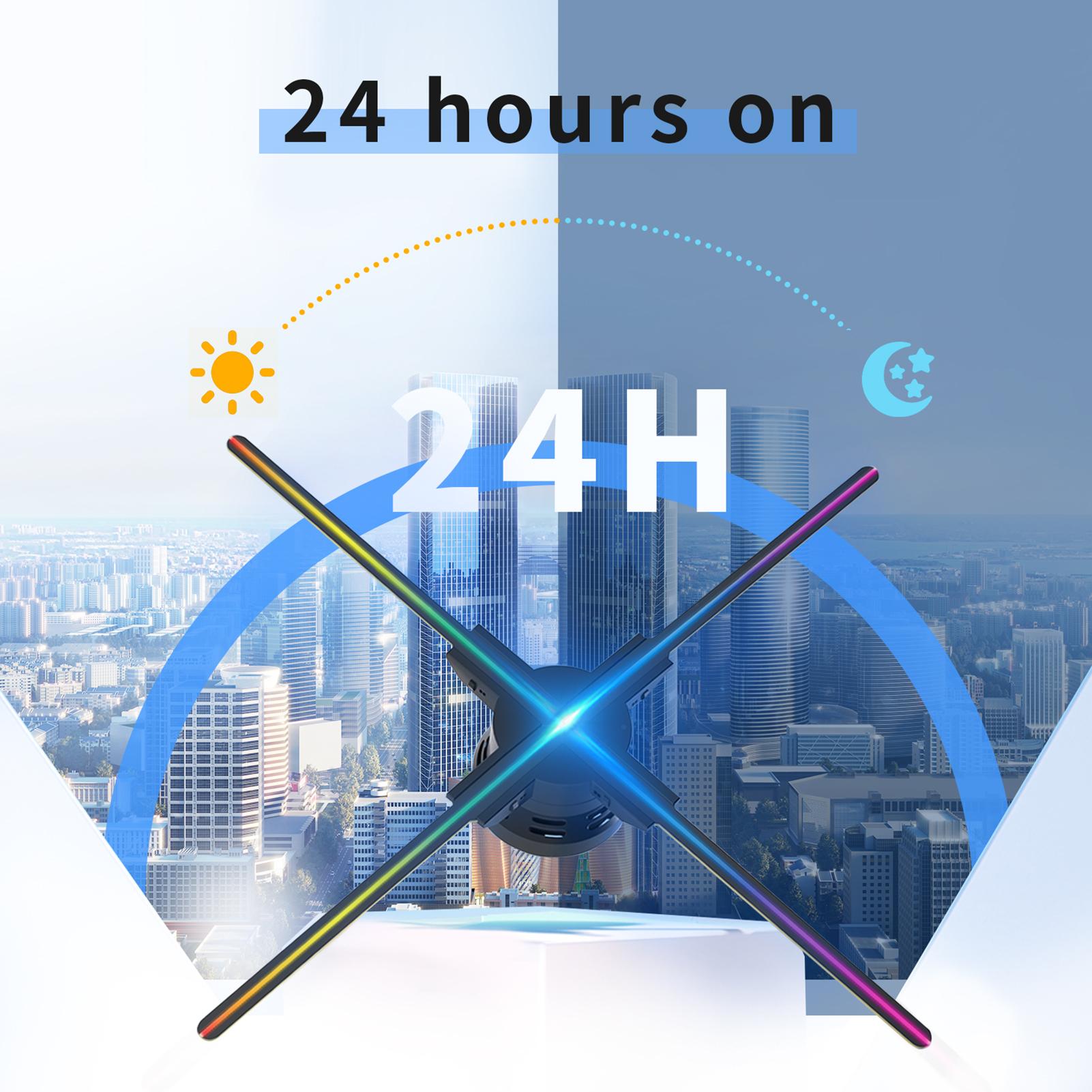 HONOR ELECTRONICS F60 3d Hologram Projector Advertising Display Fan Wall-mounted Player 3d Naked Eye 2k Hd Led Photo Au Plug