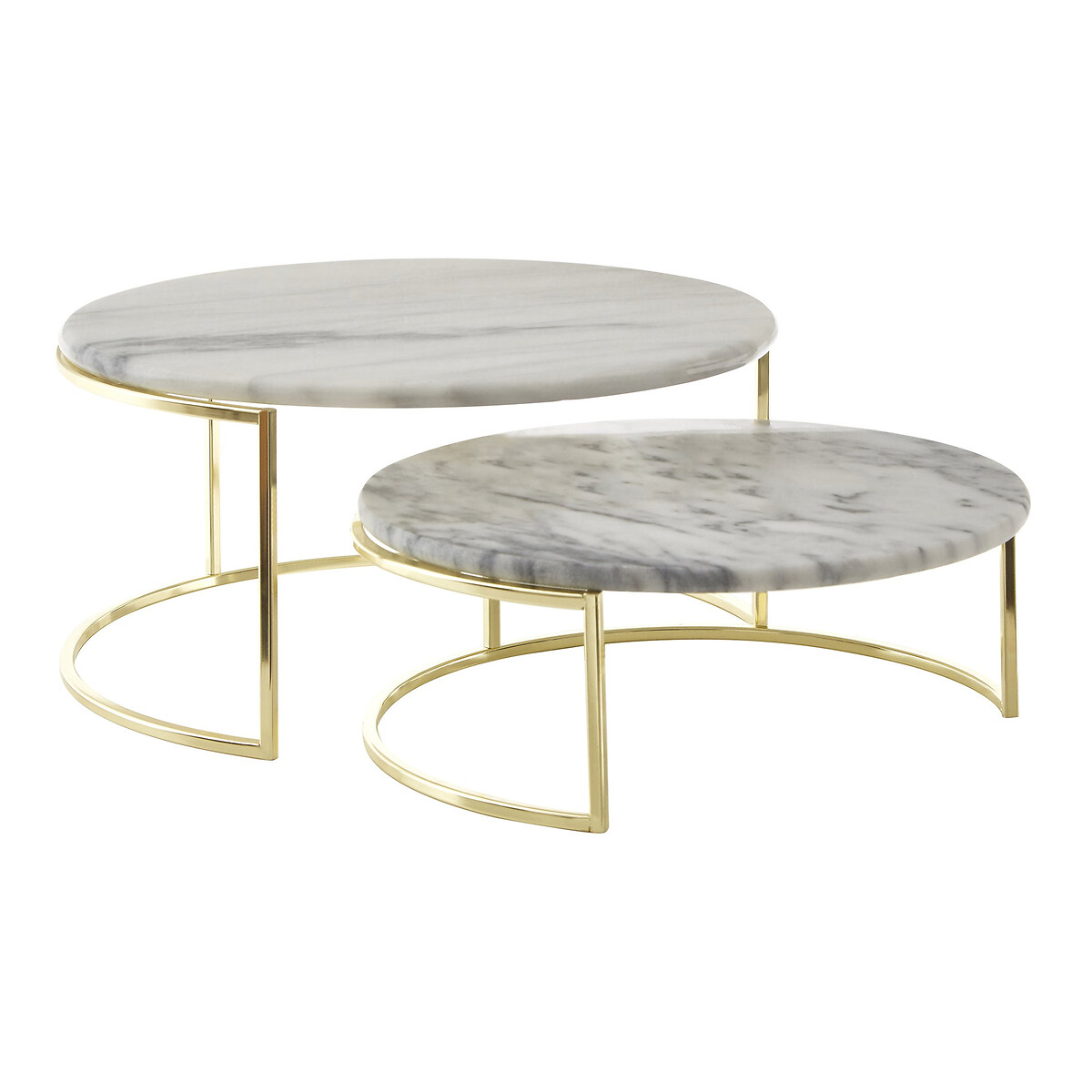 Canora Grey So'home Set Of 2 White Marble Cake Stands