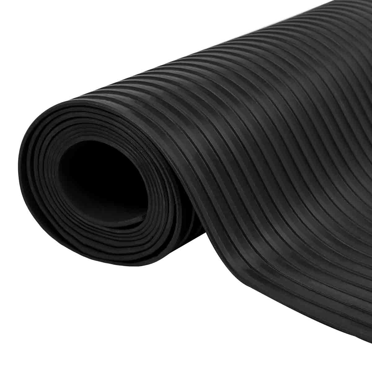 VidaXL Floor Mat Anti-Slip Rubber 1.5x2 m 3 mm Wide Rib