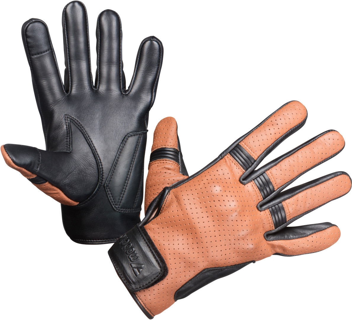 7757 Modeka Hot Two Motorcycle Gloves, black-brown, Size XL, black-brown, Size XL