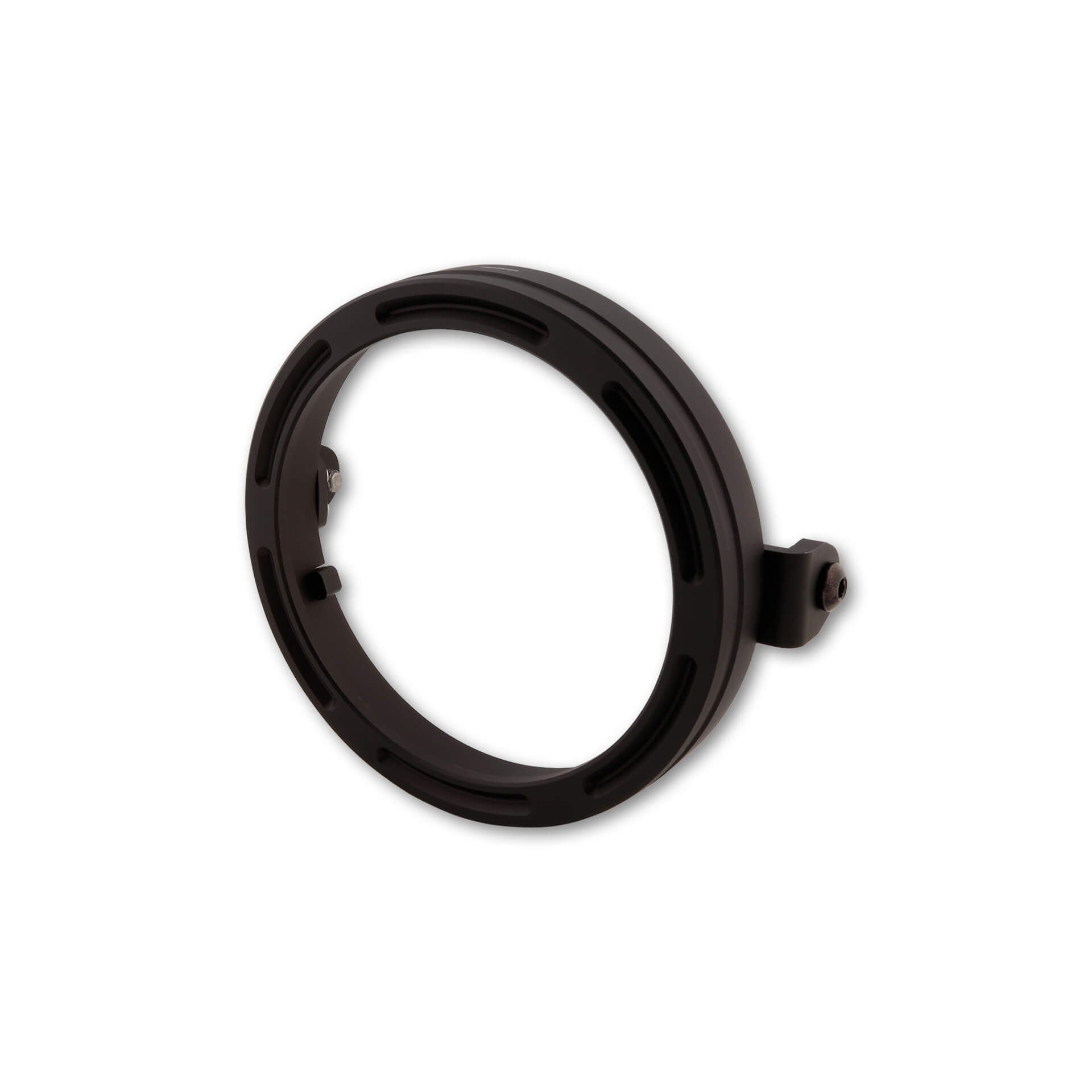 HIGHSIDER CNC lamp holder ring FRAME-R1 lateral mounting, black, black