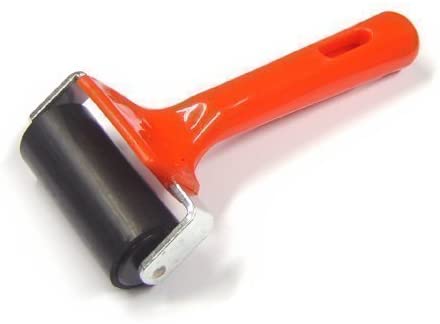 Major Brushes Ink Roller - Hard rubber ink brayer for block printing inks or paints. Roller width 102mm. Includes back rest to hold away from working surface.