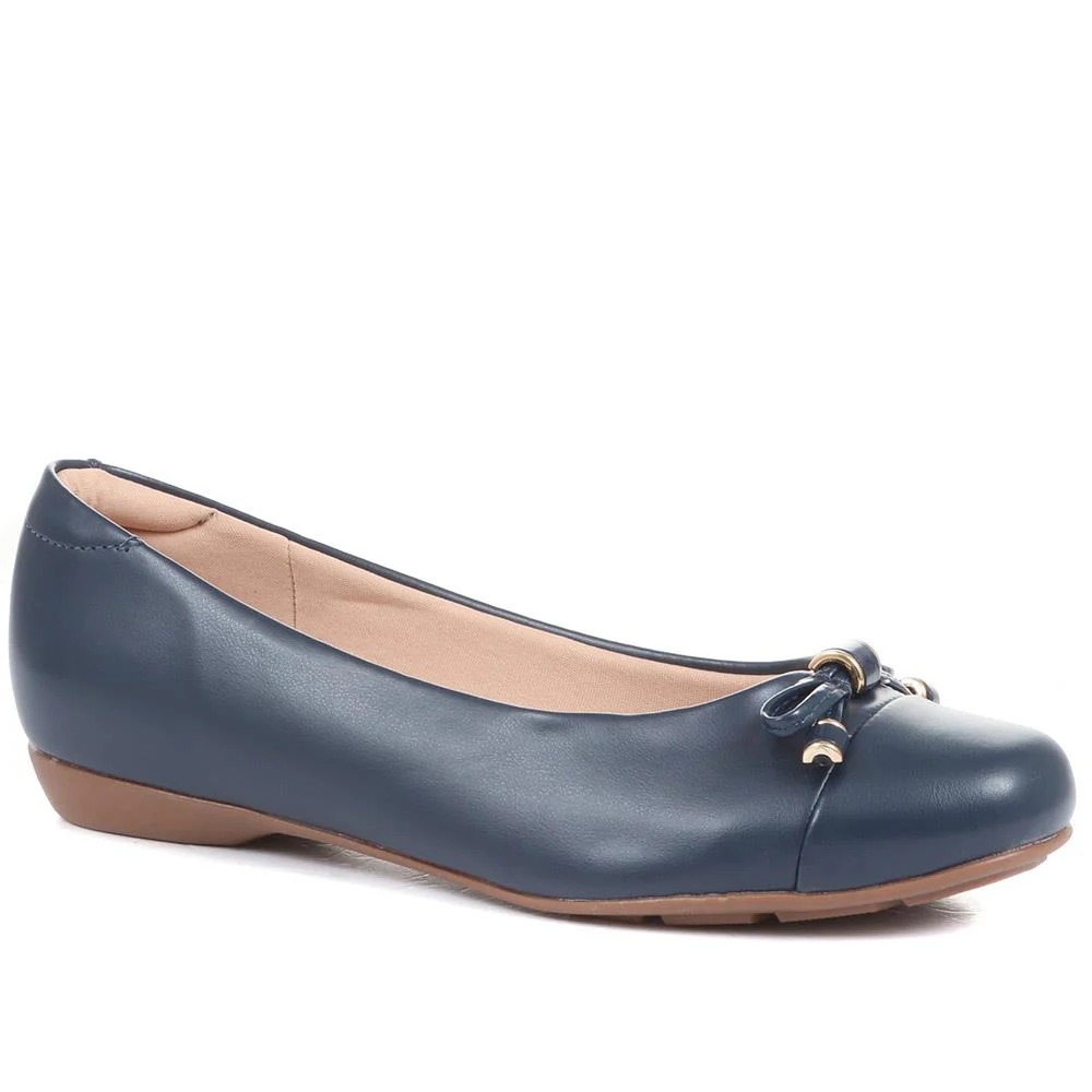 Pavers Women's Flat Ballet Shoes - BRIO30001 / 316 223 - Navy 6