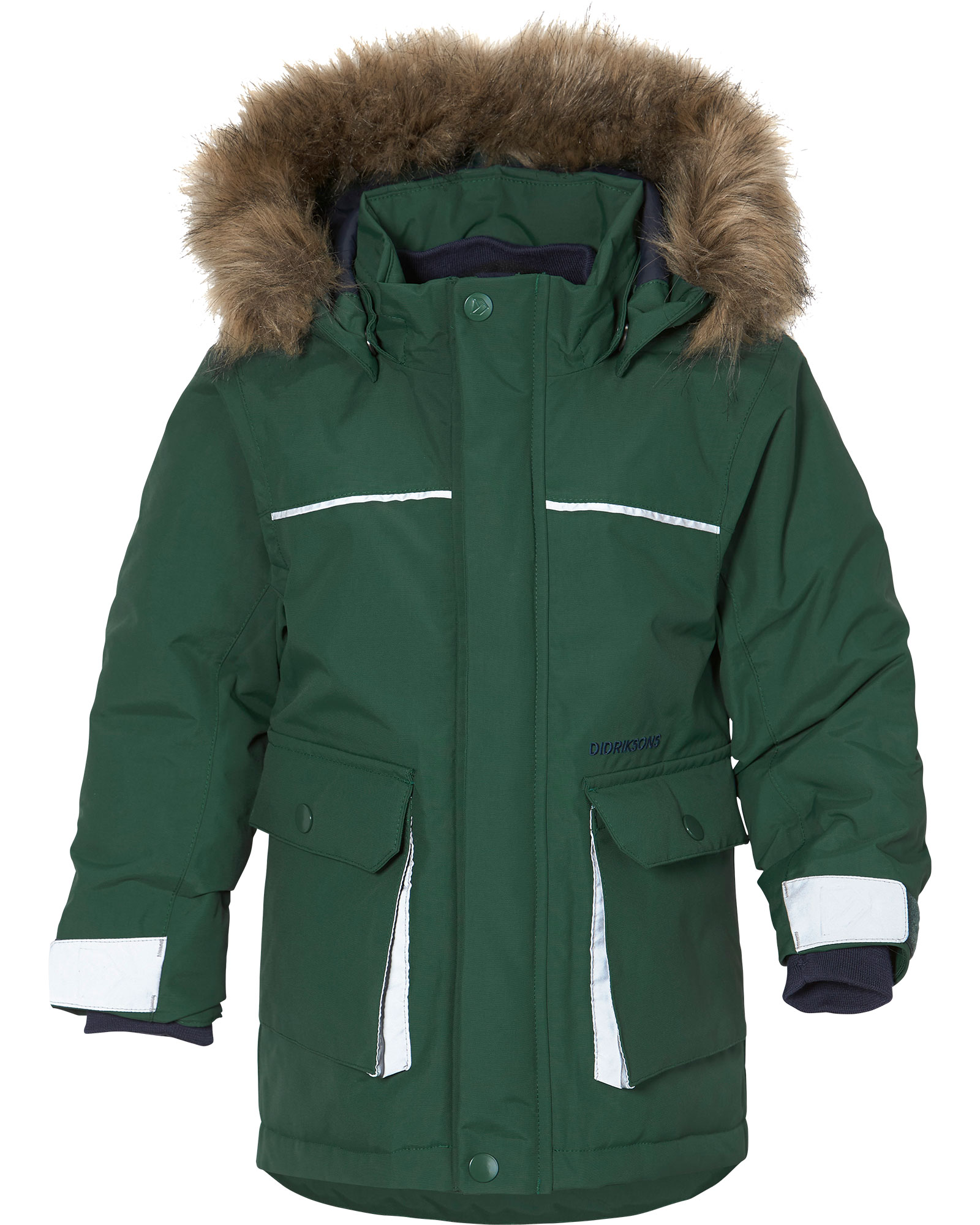 Didriksons Kure Kids Parka, Coats & Gilets, Green, 1.5-2 years