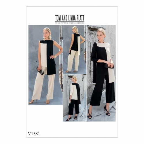 Vogue Patterns Woman\'s Tunic and Trousers Sewing Pattern V1581 Sizes - 6-22