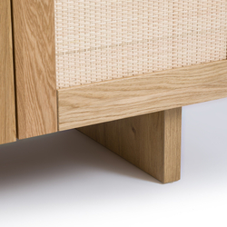 La Redoute Interieurs Arty 90cm Long Oak and Rattan Bathroom Vanity Unit by La Redoute