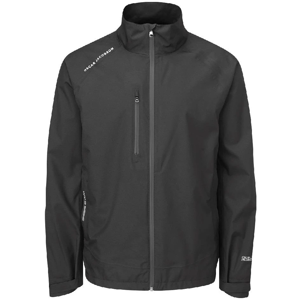 Oscar Jacobson Preston Waterproof Golf Jacket, Mens, Black, Small | American Golf