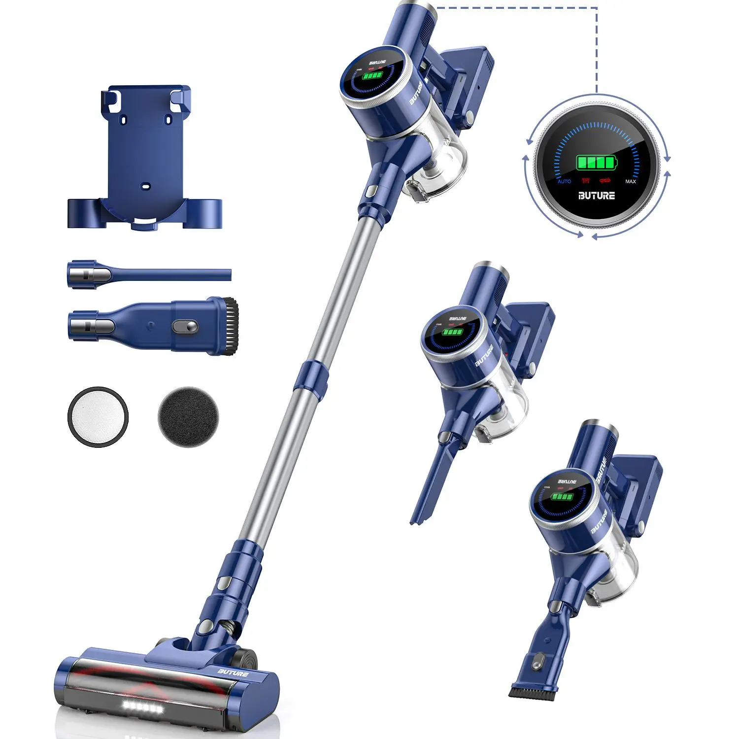 BUTURE 400W 33000PA Suction Power JR600 Cordless Wireless Handheld Vacuum Cleaners for Pet Home Appliance