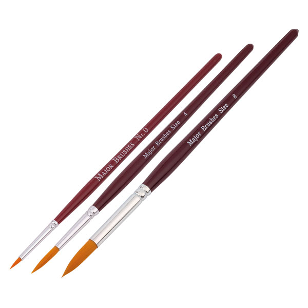 Major Brushes Sable Substitute Brush, Pack 10 - Size 4