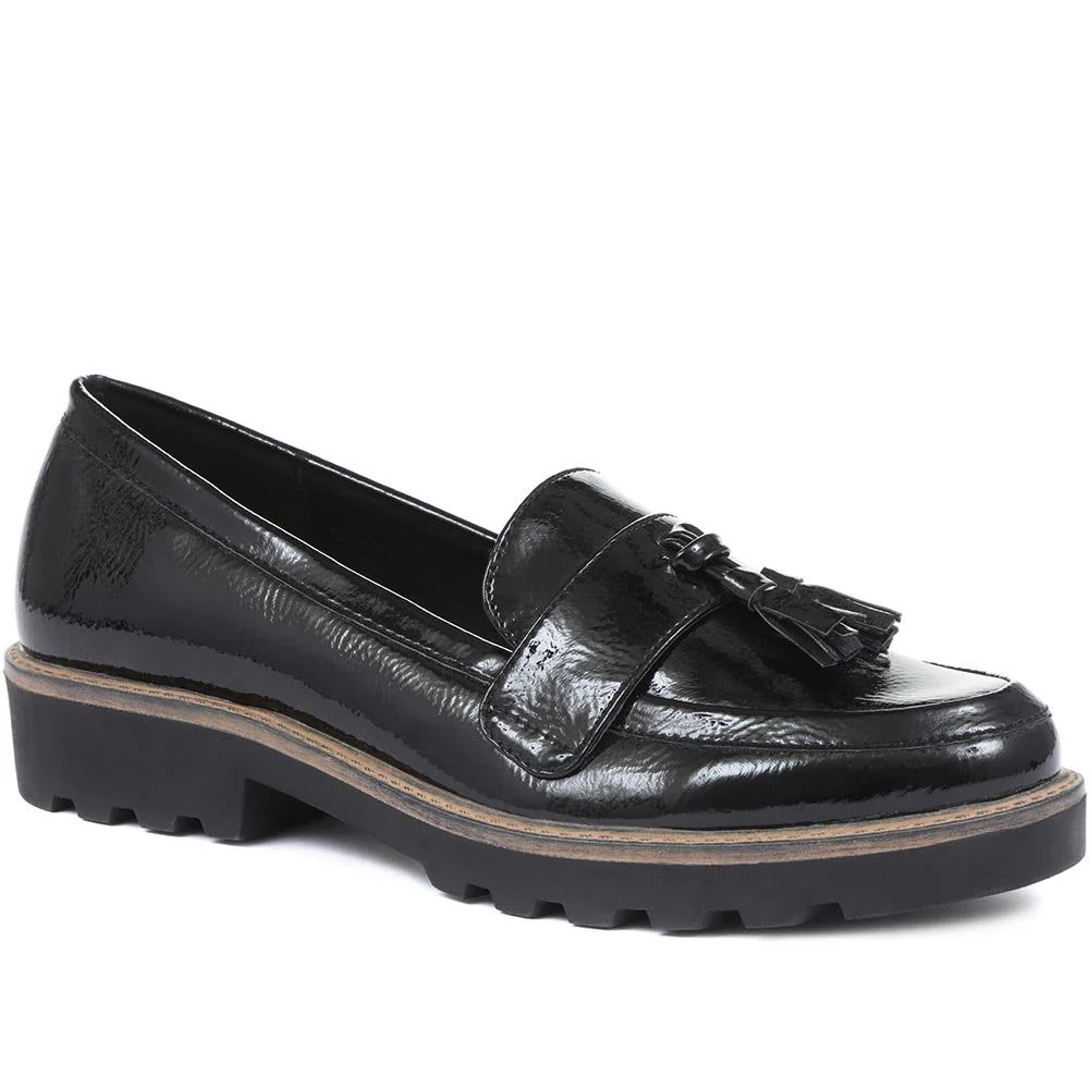 Pavers Women's Chunky Tassel Loafers - WBINS32047 / 318 931 - Black 5