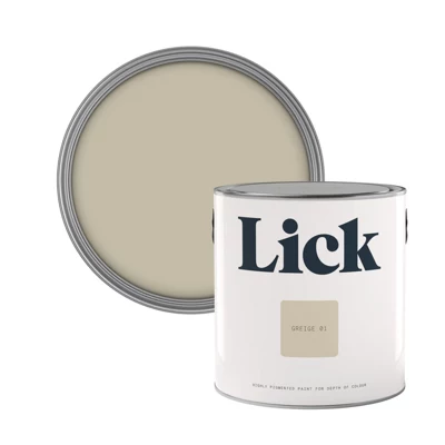 Lick Greige 01 Matt Emulsion Paint, 2.5L
