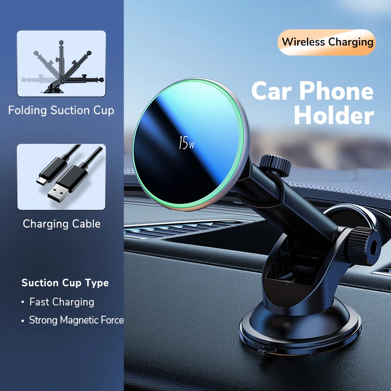 CAFELE 15W Wireless Charger Magnetic Car Phone Holder in Car Mobile Support For Cell Phone Portable