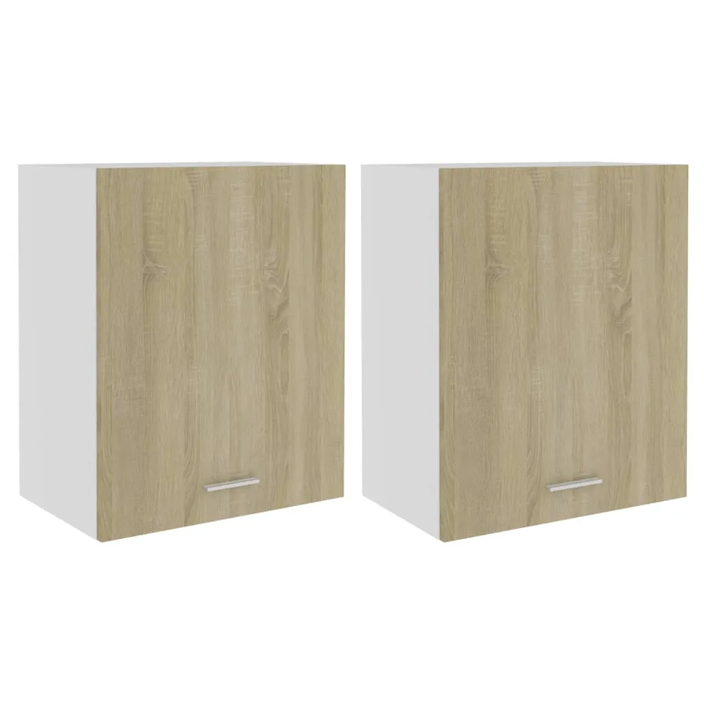 vidaXL Hanging Cabinets 2 pcs Sonoma Oak 50x31x60 cm Chipboard
