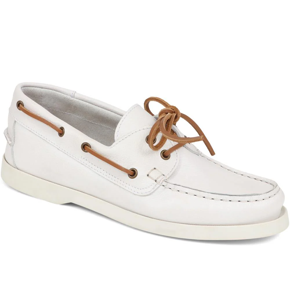 Jones Bootmaker Patrizia Leather Boat Shoes