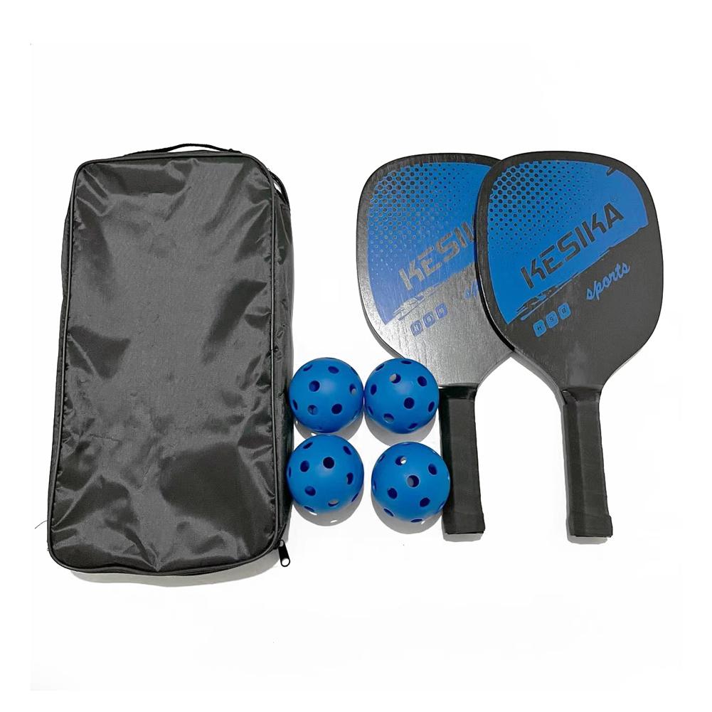 TOMTOP JMS Pickleball Paddle Set Pickleball Rackets Ball Set 2 Rackets & 4 Pickleball Balls with Carrying Bag green