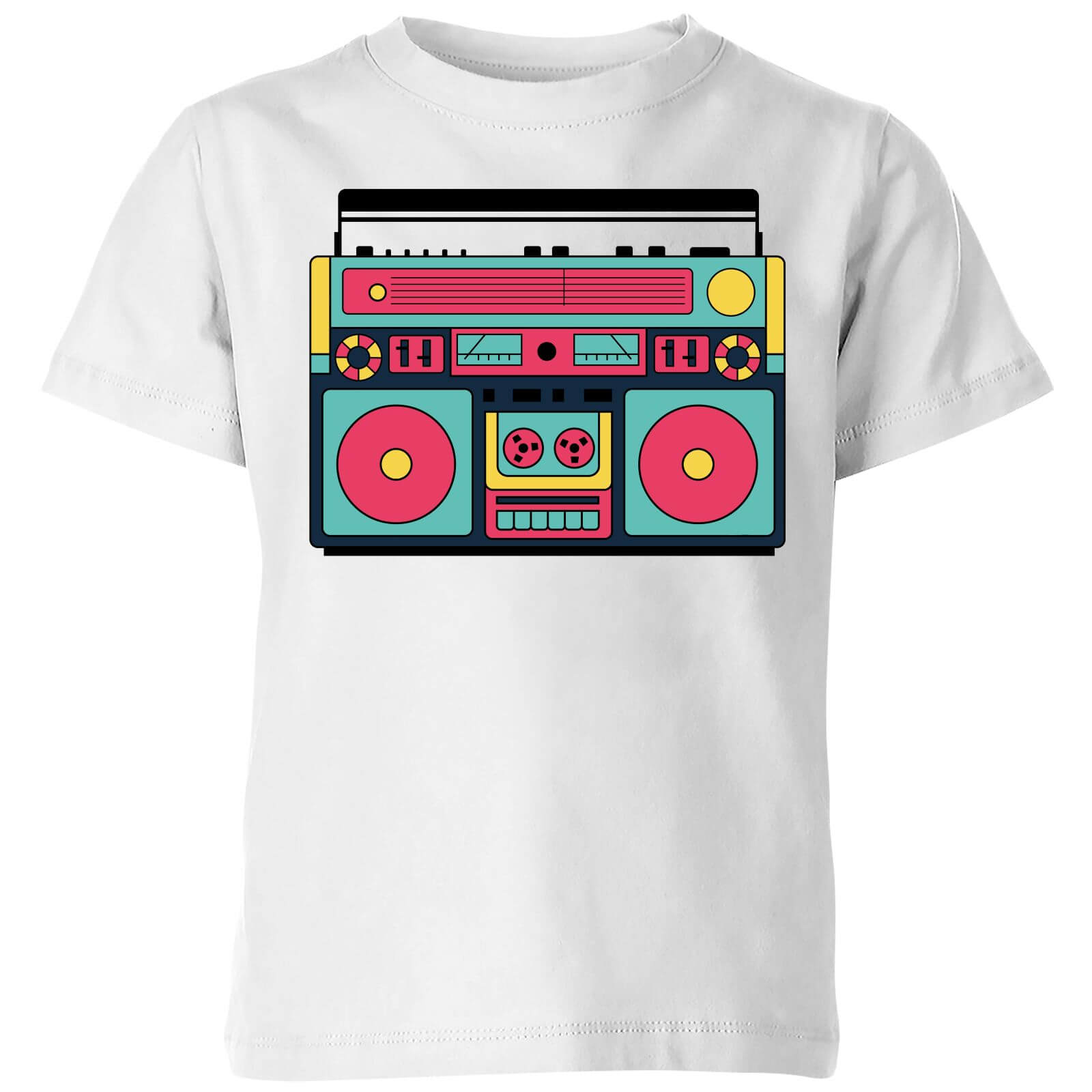 By IWOOT Colourful Boombox Kids' T-Shirt - White - 9-10 Years - White | kids