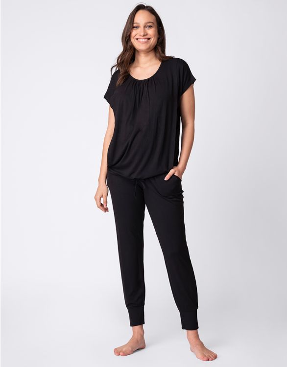 Séraphine Ultra-Soft Black Maternity & Nursing Loungewear Set