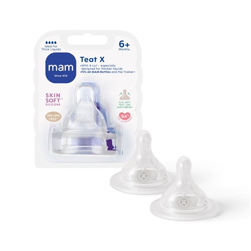 MAM Teat Size 4 - Cross Cut Transparent Unisex