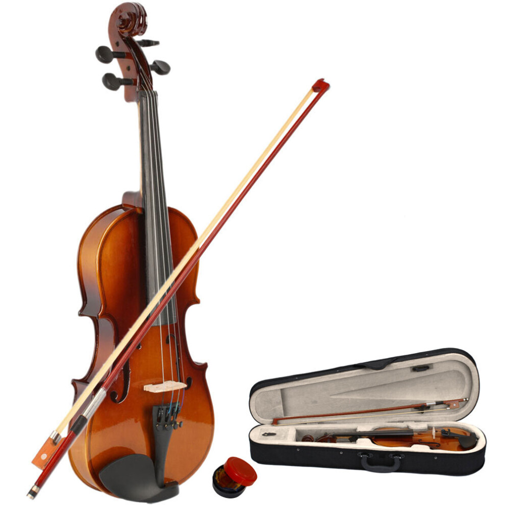 Unbranded 1/2 Size Natural Acoustic Violin W/Case+ Bow + Rosin For 7-10year Kids