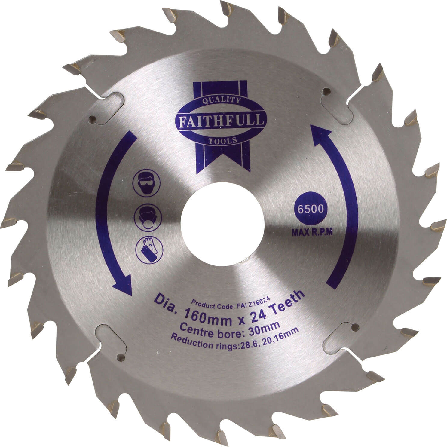 Faithfull TCT Circular Saw Blade 160 x 30 mm x 24T