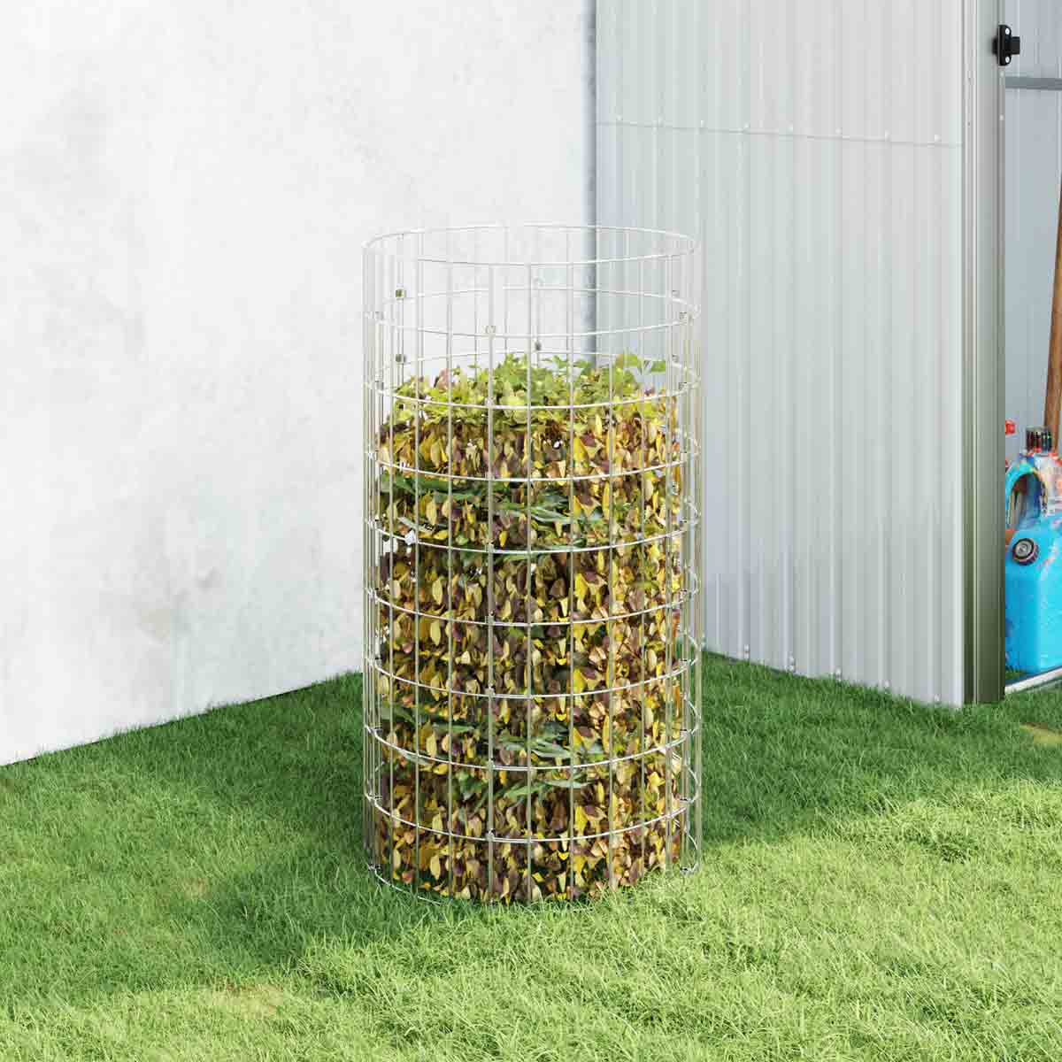 VidaXL Garden Composter Ø50x100 cm Galvanised Steel