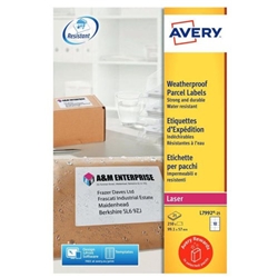 Avery Avery Weatherproof Laser Parcel 250 Labels 99.1 x 57mm | Postage & Packaging Supplies > Labels > Labels