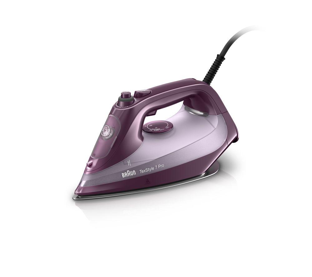 Braun TexStyle 7 SI7181VI Steam Iron - Purple, Purple,Black