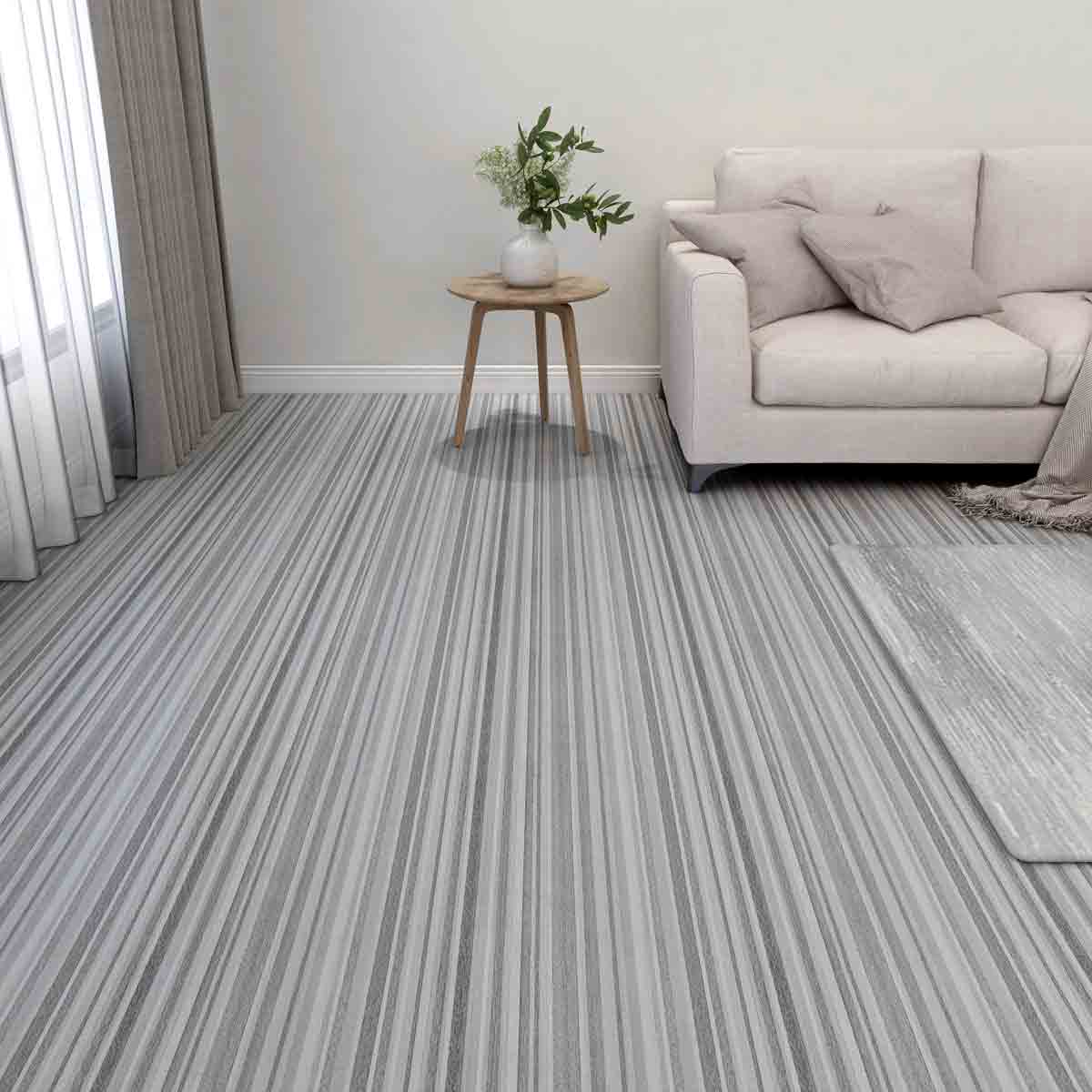 VidaXL Self-adhesive Flooring Planks 55 pcs PVC 5.11 m² Light Grey