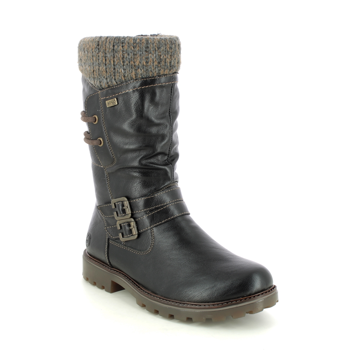 Remonte D8478-01 Brandos Tex Black Womens Mid Calf Boots